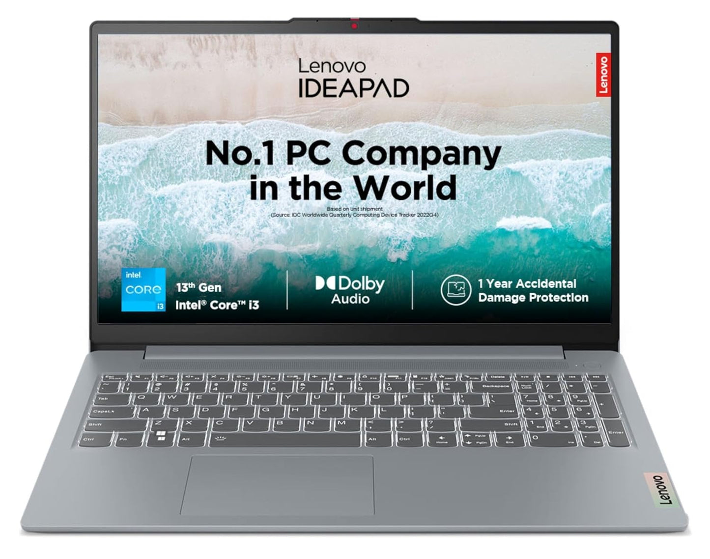 Lenovo IdeaPad Slim 3, Intel Core i3 13th Gen 1315U, 8GB RAM, 512GB SSD, FHD 15.6"(39.6cm), Windows 11, Office 2024, Grey, 1.6Kg,
