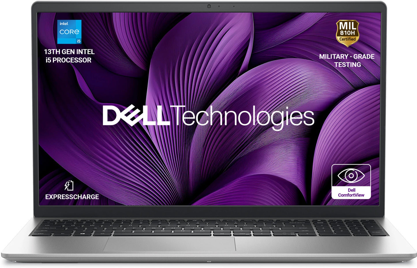 Dell 15 Laptop, 14th Gen Intel Core 3 100U Processor, 8GB, 512GB, Intel UHD Graphics Graphics, 15.6" FHD 120Hz IPS 250 nit Display, 12 Months Mcafee, Win 11 + Office H&S 2024, Platinum Silver, 1.63kg